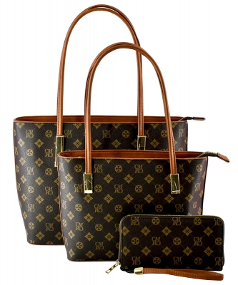 Monogrammed 3in1 Tote Bag CM2669 BROWN